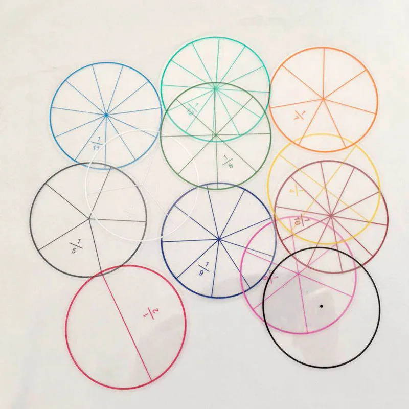 12 Stück Set Mathe Fraktionen Montessori Lernspiel zeug Kinder Unterrichts material Mittelschule Klassen zimmer – Detail 4