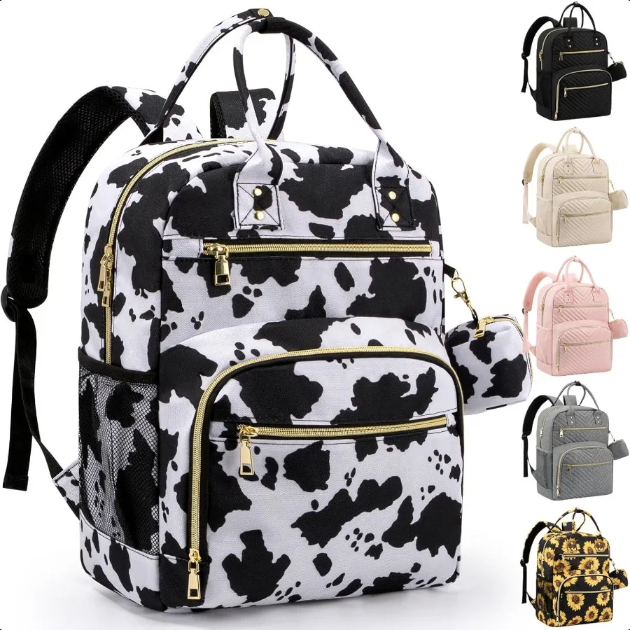 

Сумка для подгузников, сумка для подгузников, сумка для подгузников с чехлом для соски, многоцелевой стильный дорожный рюкзак большой вместимости для девочек