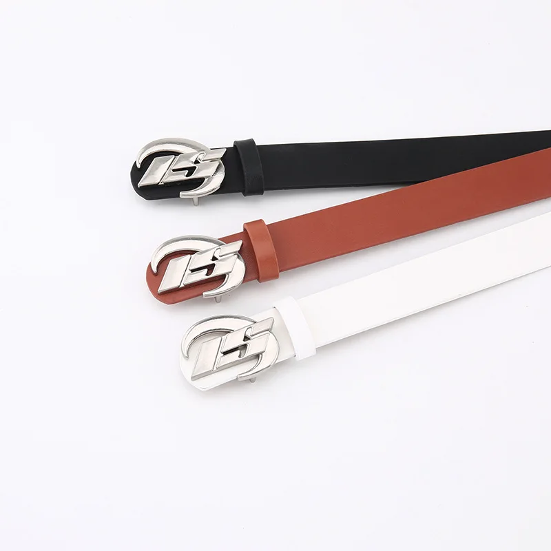 Hot Selling Trendy En Modieuze Dames Riem Eenvoudige En Veelzijdige Metalen Legering Maan Is Gesp Riem Jeans Rok Decoratie Riem
