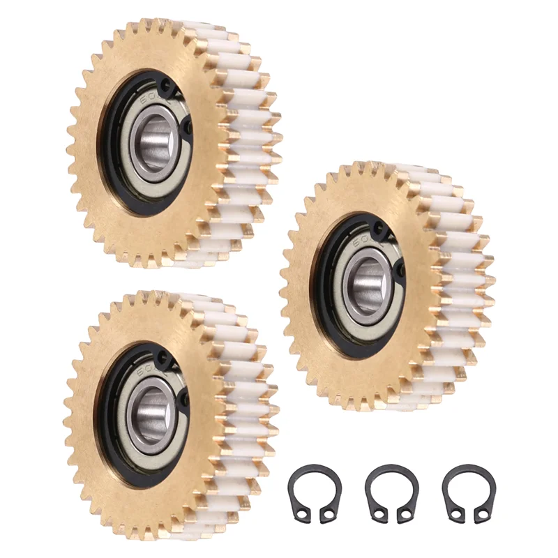

Copper Motor Gears(3 Pcs) With Bearings 36 Teeth Ebike Wheel Hub Motor Gear 38X12mm Power Transmission System