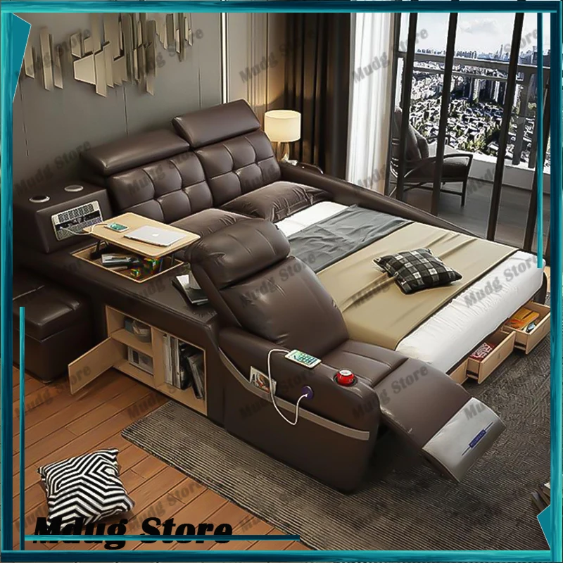 

Electric Double Bed Vanity Kids Dressing Speaker Queen Bed Sleeping Storage Frame Mobili Per La Casa Furniture Accessories