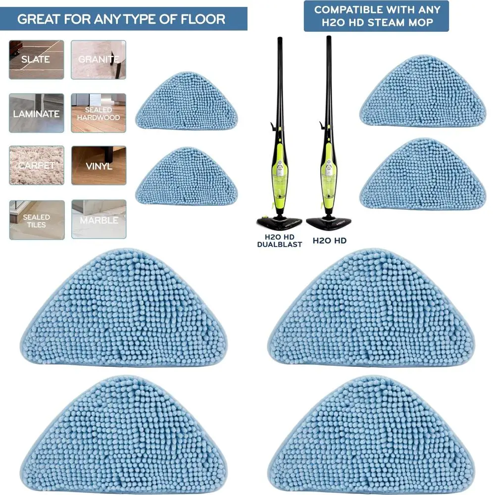 

Coral Cloth Pads Set of 2 for H2O MOP HD Steam Cleaning