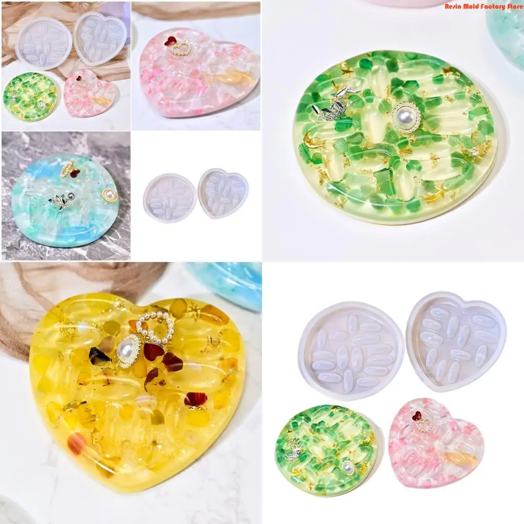 

MXME Silicone Ring Tray Casting Molds 2Pcs For DIY Jewelry Craft Projects