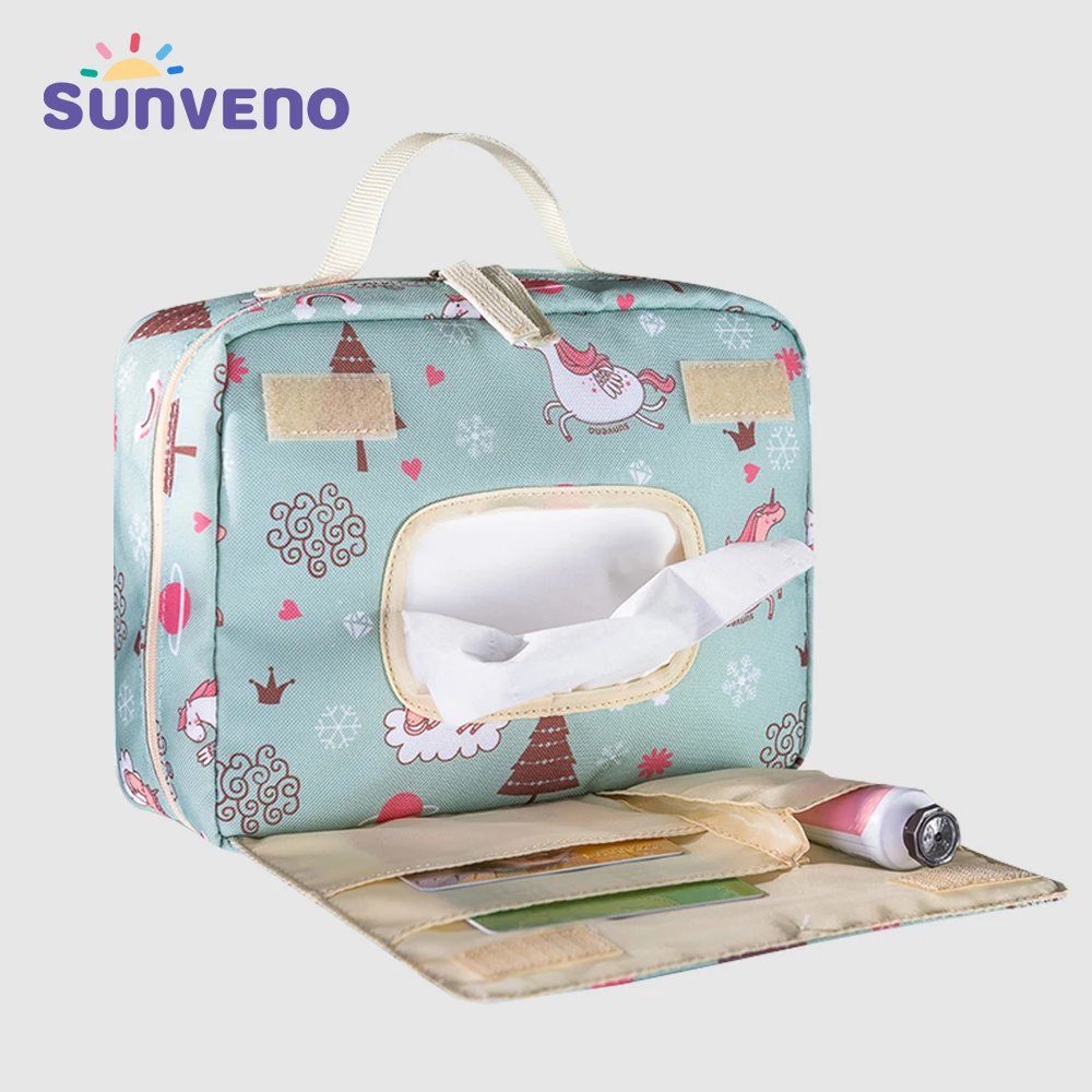 Sunveno детские сумки для подгузников Сумка для беременных одноразовые многоразовые модные принты влажные сухие пеленки сумка для одноразовых