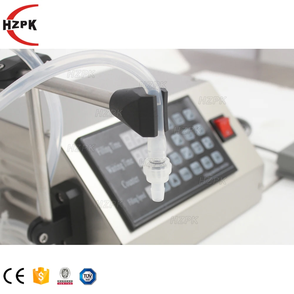 HZPK Small Semi-Automatic Diaphragm Pump Digital Filling Machine Liquid Filling For Small Bottles