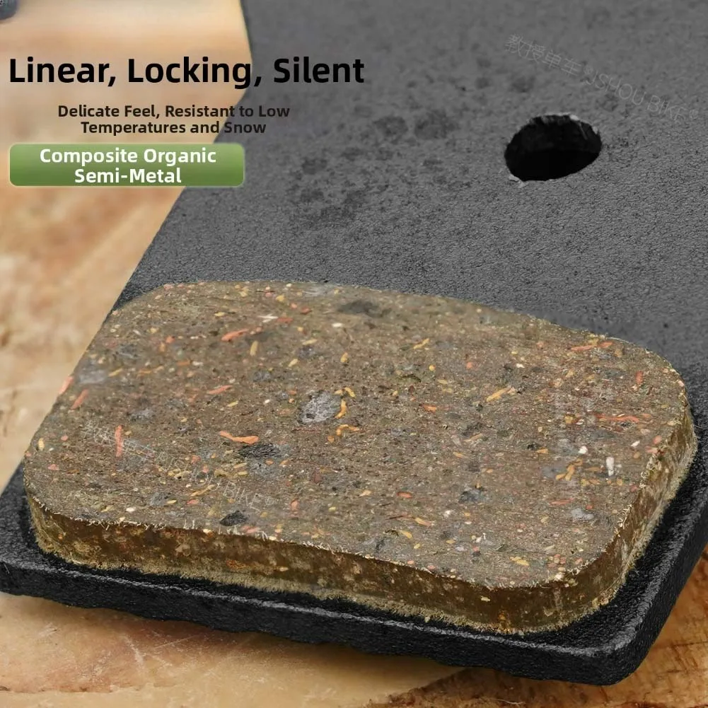 Semi-metallic Compound Bicycle Disc Brake Linear Lockup Silence Improved Cooling Efficiency Brake Pads For Road Cycling
