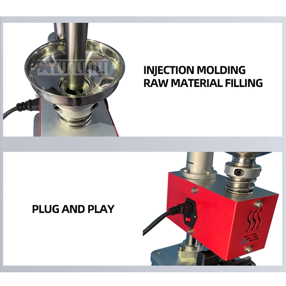 Manual injection molding machine Lab sample proofing injection plastic molding machine Electric rubber extruder 1-10g