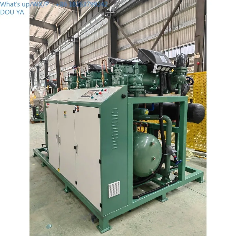 XMK 375HP Unidad de condensación súper grande Alta confiabilidad Compresor de tornillo de 522 kW HSN8571-125 Sala de almacenamiento -40 Sala fría de explosión en espera