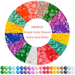 Single Color Fairy Dust Drills , Diamond Painting Round Resin Beads Crystal Diamonds Art Sugar Dust Beads 2.8mm,2000pcs