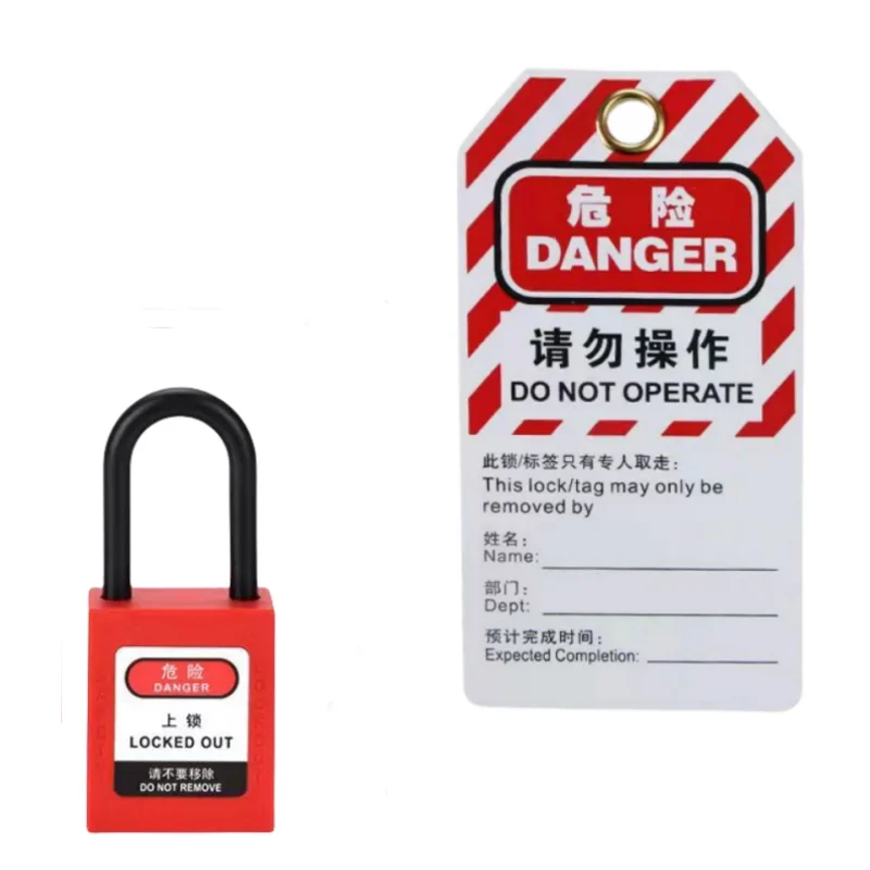 

Engineering Llastic Insulating Safety Padlock Lockout Tagout Locks 38mm nylon Padlock With Two Key Loto manufactures