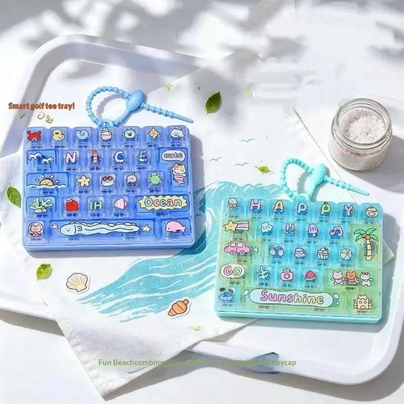 26-Tasten-Keyboard-Tastenkappen-Clicker Fidget-Tastenkappen Anti-Stress-Schlüsselanhänger Niedlicher Clicker-Schlüsselanhänger Taschenanhänger 1 Stück – Detail 2