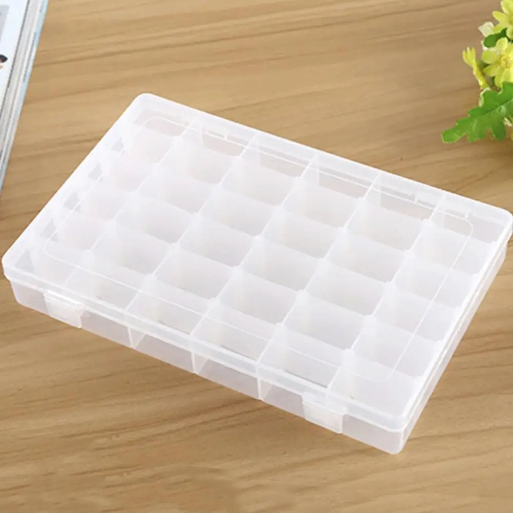 Bead Organizer Box Useful PP Bead Storage Box 36 Grids Fishing Tackle Bead Divider Box for Threads