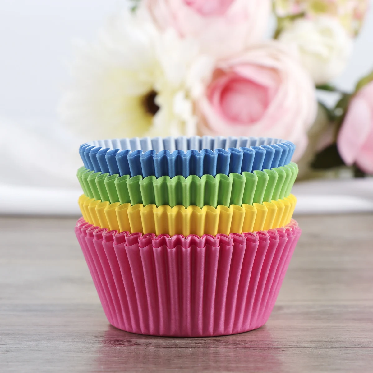 

100 Pcs Cake Cups Baking Wrappers Cupcake Liners Bottom Bracket Baked Muffin Cases