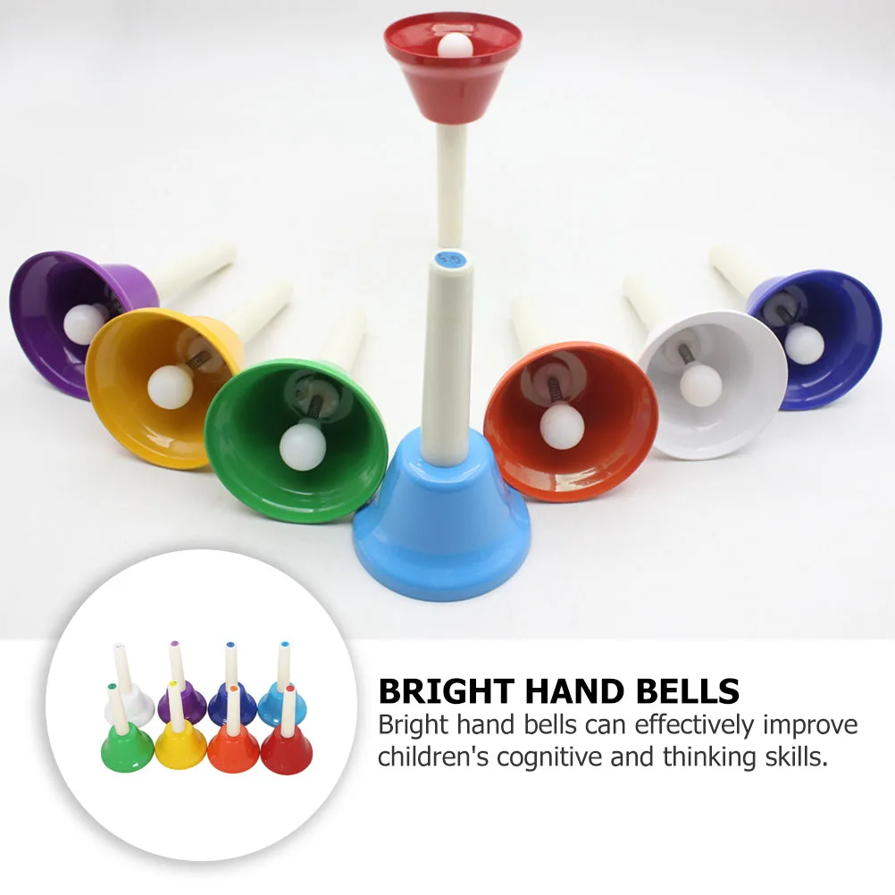 

8 Pcs Children's Percussion Instrument Alloy Hand Bell for Classroom Music Toys