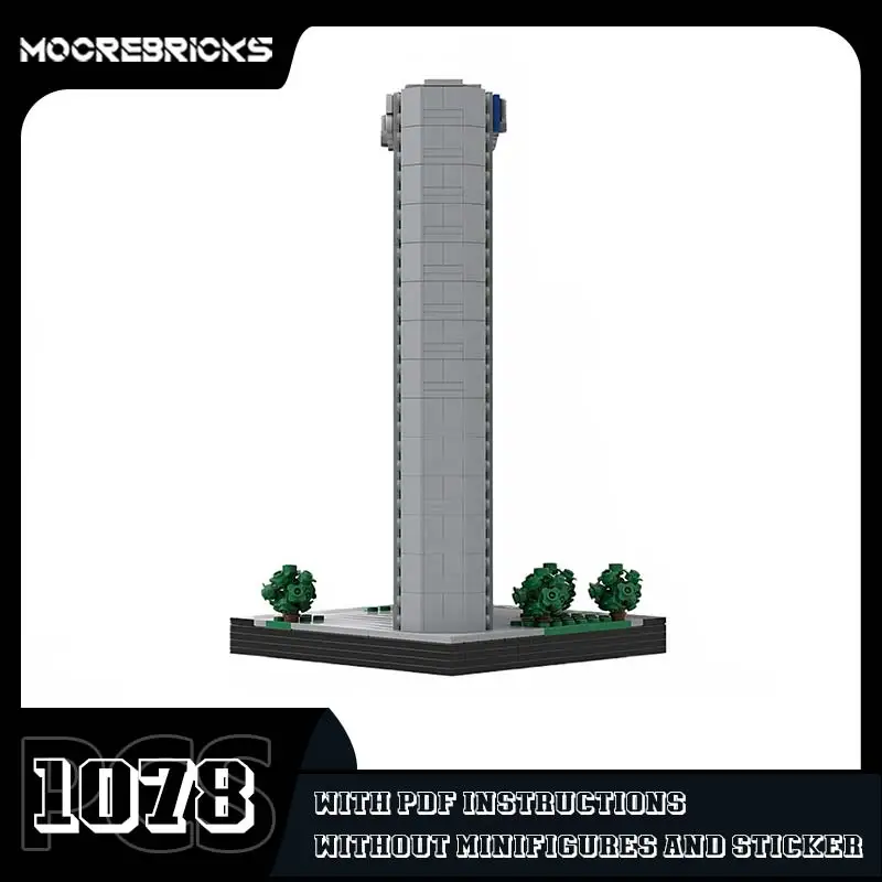 MOC-52696 Een Landelijke Plein Mini-Bouwstenen Set Klassieke Wolkenkrabber Modelarchitectuur Speelgoedstenen Kindergeschenken