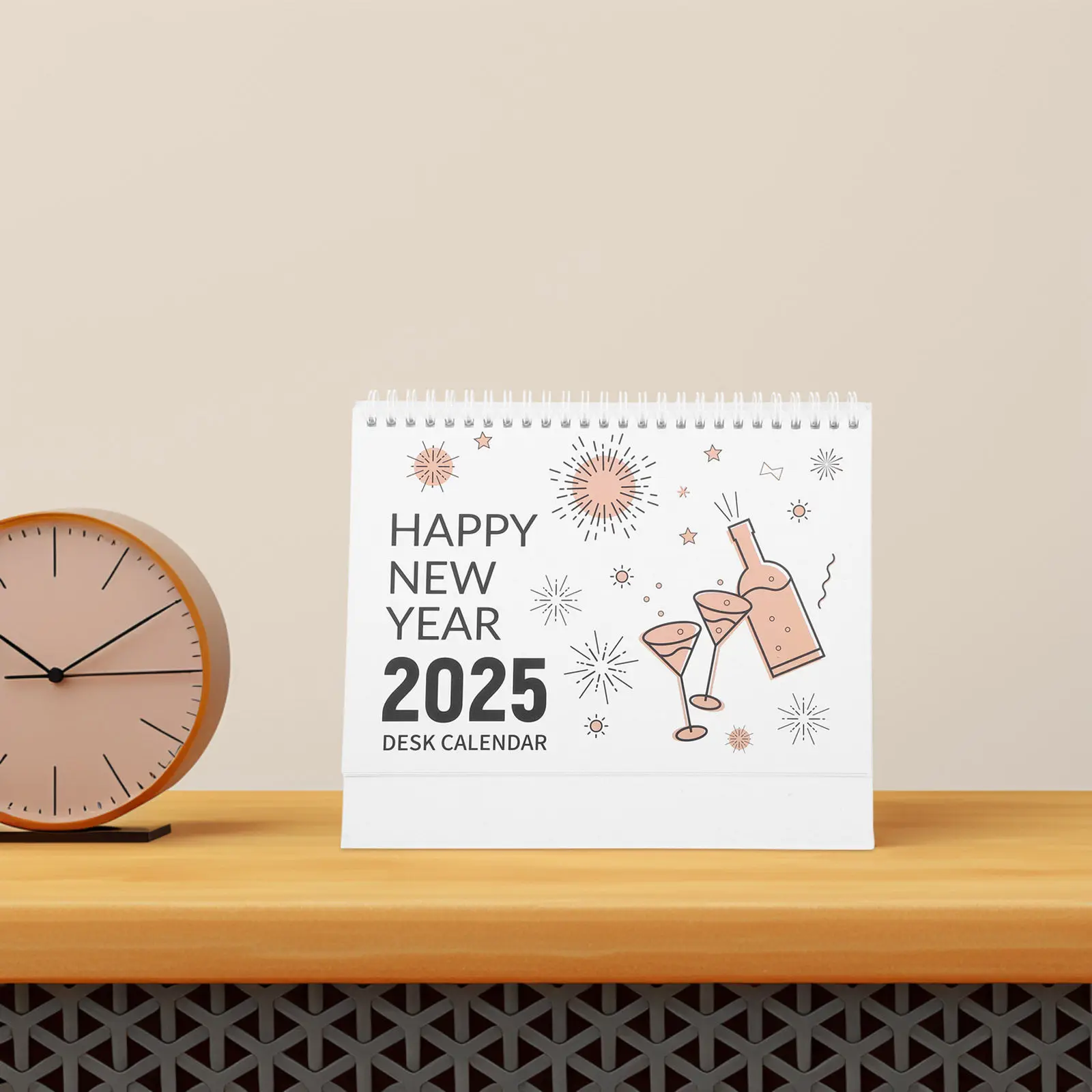 

Настольный календарь-перевертыш 2025 с металлическим кольцевым креплением, вращением на 360 градусов, прочный, с бумажными страницами, ежемесячный планировщик, идеально подходит для офиса, школы, дома