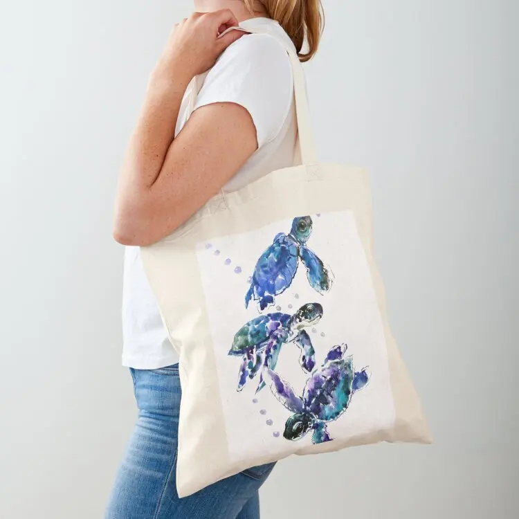 

Three Sea Turtles Tote Bag bags luxury women large size bags Women's shopper university shopper bag