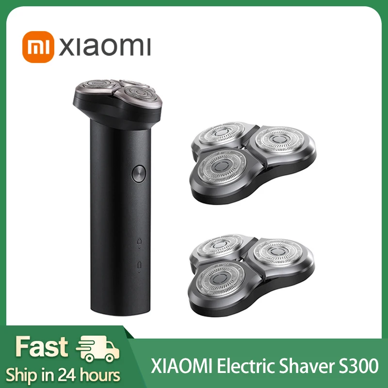 XIAOMI Mijia Electric Shaver S300 Dry Wet Shavers Triple Blade Razor Machine Automatic Beard Trimmer For Men IPX7 Waterproof