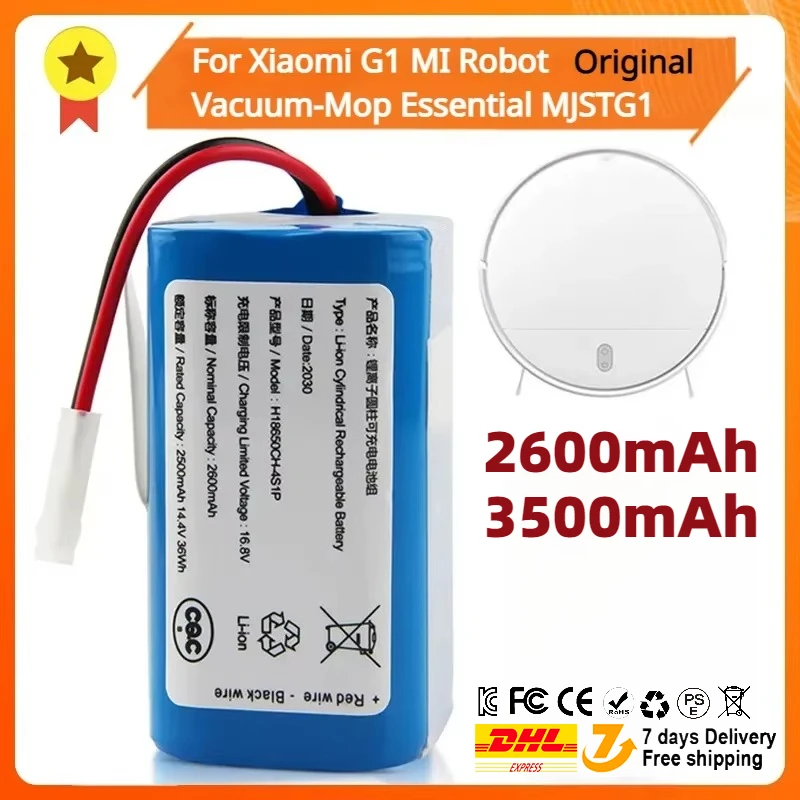 14.4V 18650 2600mAh 3500mAh Replacement Battery For XIOMI MIJIA Mi Robot Vacuum-Mop Essential G1 MJSTG1 Sweeping Mopping robot
