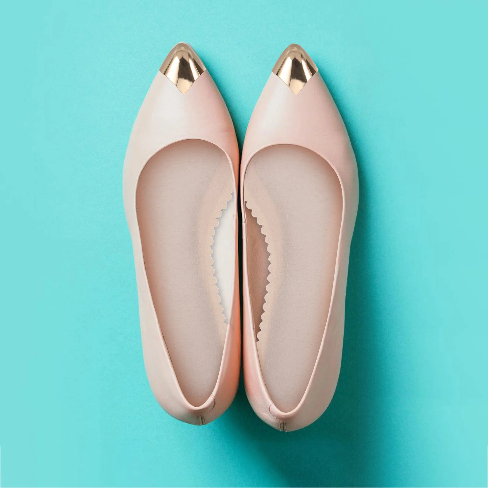 Semelles intérieures en liège pour femmes, 2 paires, sandales, accessoires de chaussures antidérapants, confortables, de marche, élastiques, en Latex