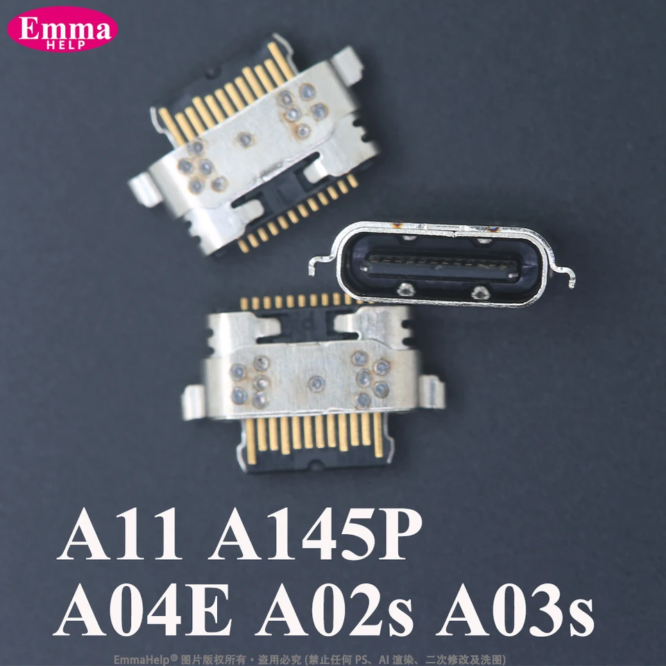 10 piezas de conector de puerto de carga USB original para Samsung A52 A72 A53 A35 A55 A33 A32 A23 A13 A34 A25 A52s A04 A05 A15 5
