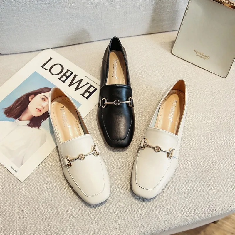 

British Style Retro Thick Sole Women's Loafers Round Head Woman's Leather Shoes Platform Comforta Woman's Shoes Zapatos De Mujer
