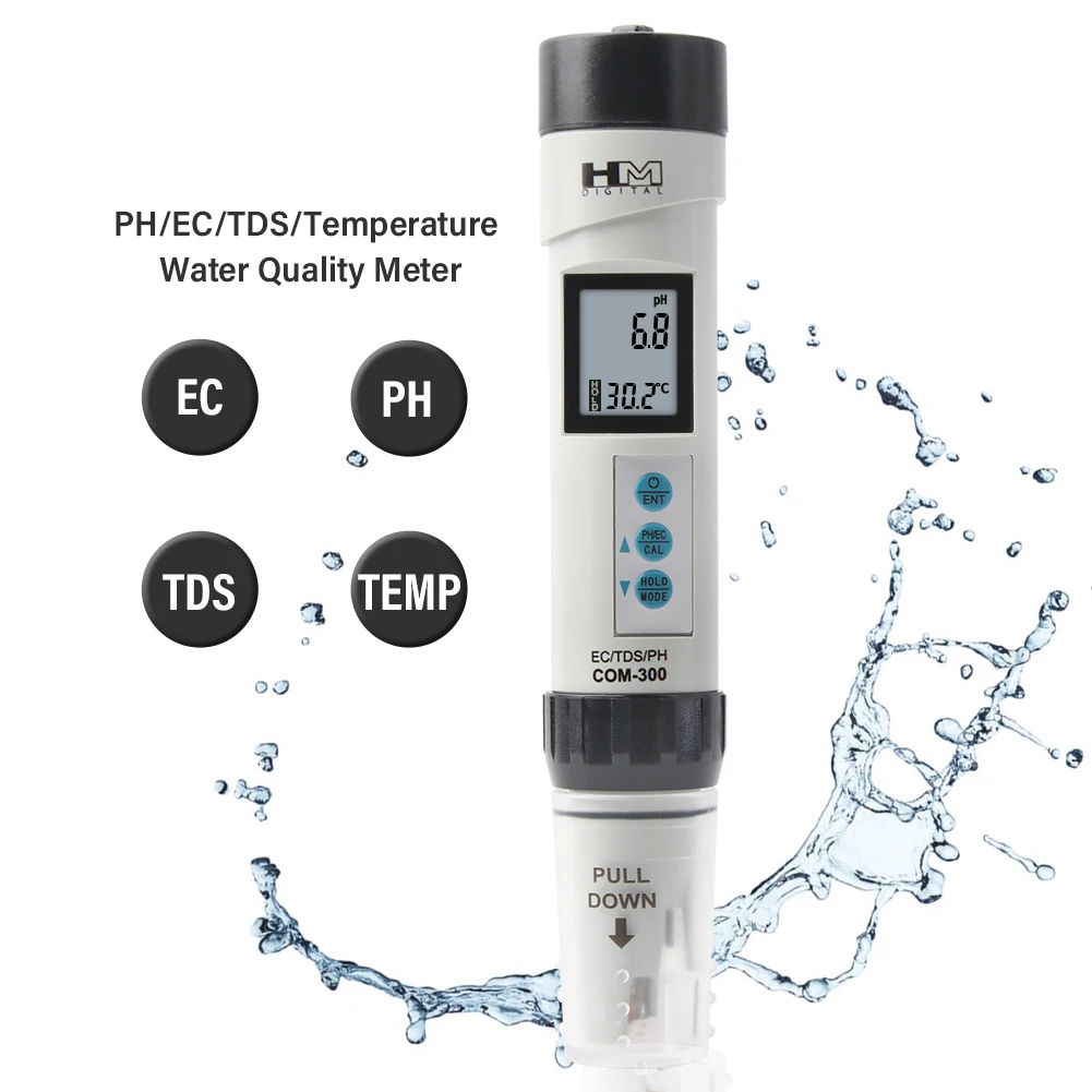 2/3/4 in 1 Digital TDS EC Temp PH Meter ±0.1 High Accuracy Water Quality Tester Waterproof for Drinking Hydroponic Aquarium Pool