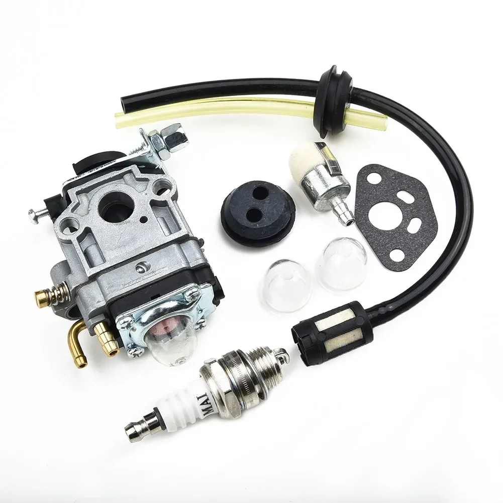 Carburetor Kits For TH23 TH26 TH34 23CC/25CC/26CC/33CC/35CC Brushcutter Spark Plug Fuel Filter Line Hose Carburetor Kit