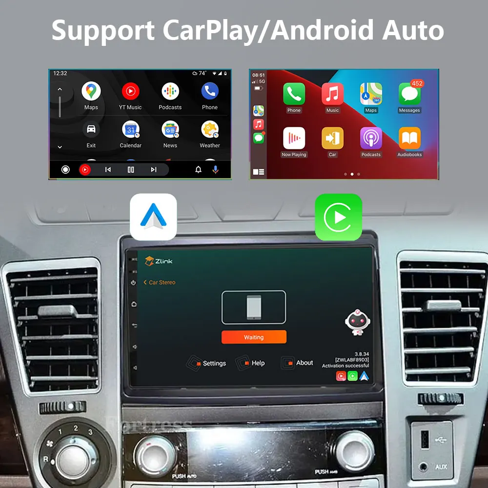 8GB+128GB Carplay Radio For Ssangyong Rodius Turismo Stavic 2013+ Car stereo Multimedia Player Android Auto GPS navigation