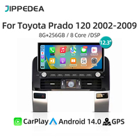 Android 14.0 CarPlay GPS 4G WiFi Bluetooth Multimedia Player Car Radio For Toyota Land Cruiser Prado 120 2002-2009 Lexus GX470