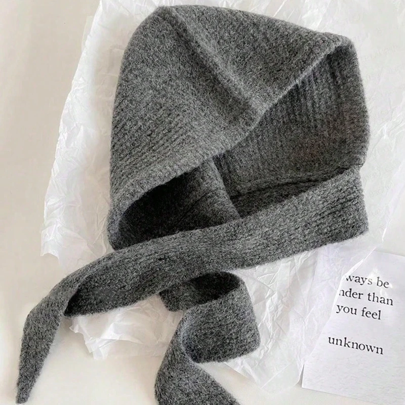 1 قطعة المرأة الخريف/الشتاء بالاكلافا متماسكة قبعة مع غطاء الرقبة ، الشارع نمط زين قبعة دافئة في الهواء الطلق #5