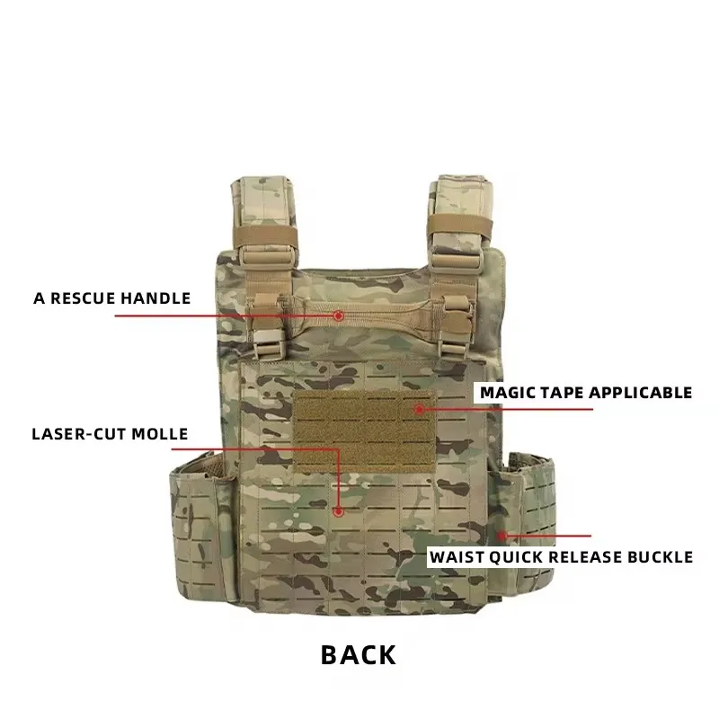 Yakeda New Hunting Tactical Vest 6094 Quick detachable light laser cut Tactical vest Black gear carry tactical vest