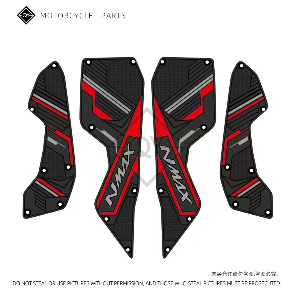 Motorcycle Accessories Footrest Rubber Anti Slip Footrests Footpads Fit For YAMAHA NMAX155 N-MAX155 NMAX 155 2025