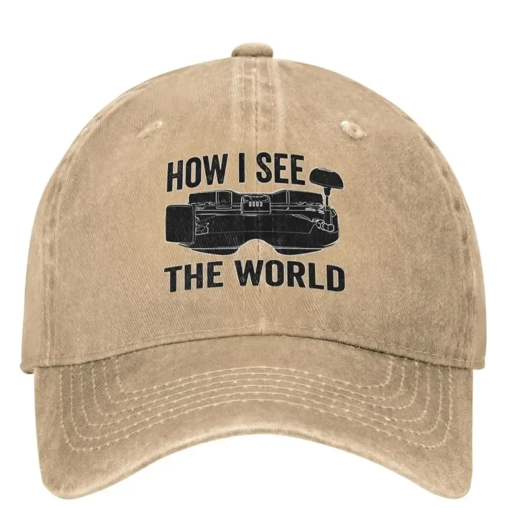 Men Women FPV Flying Drone Pilot Hats Vintage Distressed Washed Remote Aircraft Operator Baseball Cap Adjustable