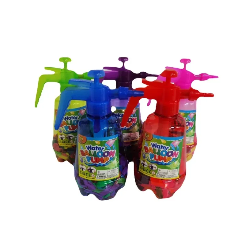 Water Filler Kit Water Fight Easy-to-Use Balloon Inflator Comes with 100 Water Balloons for Outdoor Fun Large Capacity