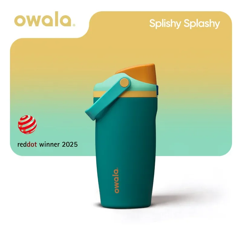 Owala Straw Cup Cold Insulation Handheld Cup Stainless Steel Insulated Cup Water Cup Leak proof Children's Portable 18oz