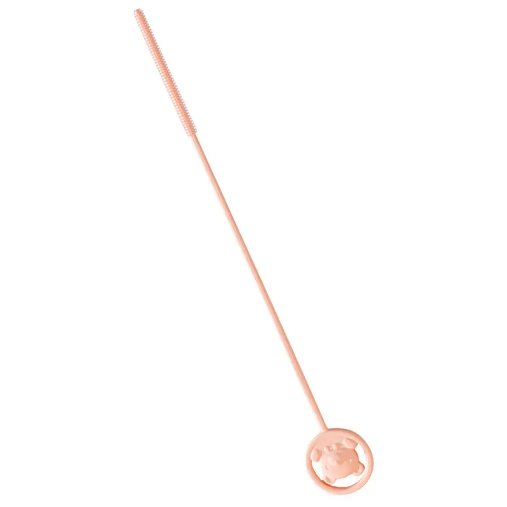 Reusable Silicone and Stainless Steel Straw Cleaner Brush Bottle Brush for Drinking Straws Teapots Tubes Multi Function Portable