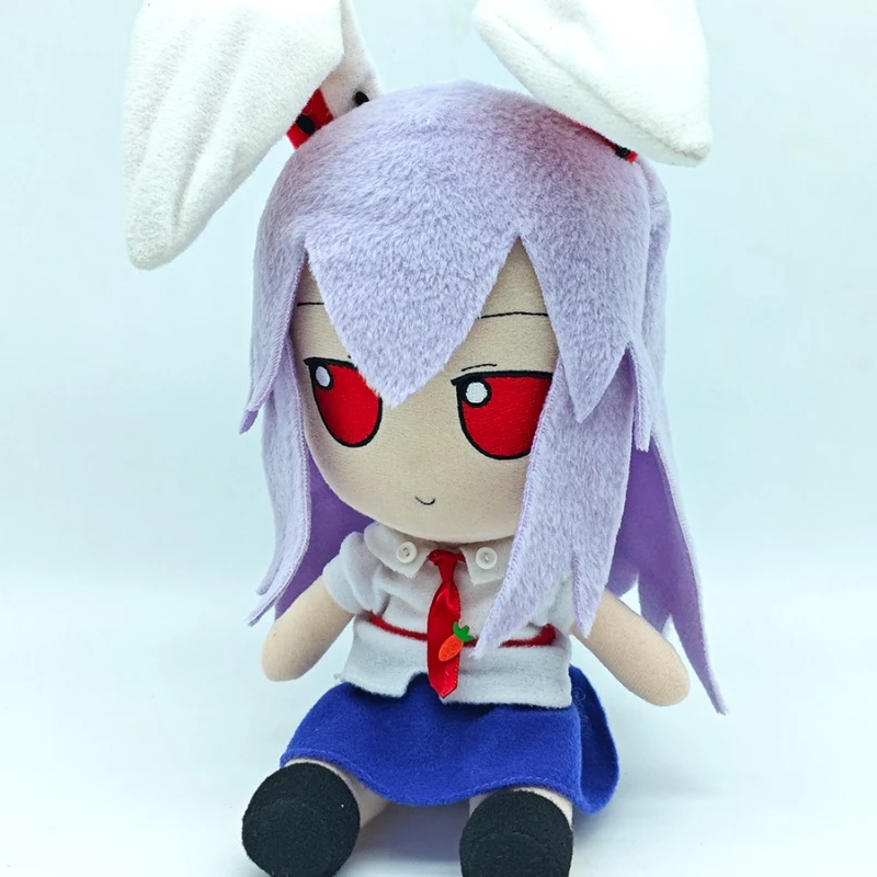

20cm Game TouHou Project Reisen Udongein Inab Fumo Kawaii Cosplay Cotton Doll Anime DIY Soft Plushies Sitting Toy Figures Gift