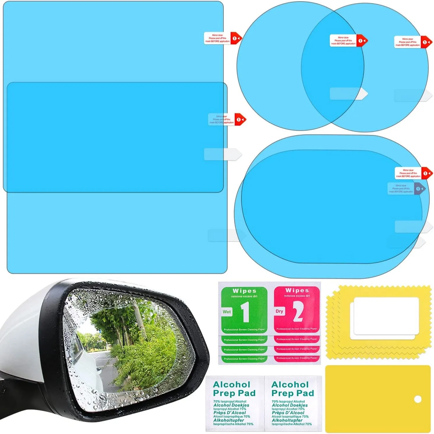 

Car Rearview Mirror Film Rainproof Waterproof Mirror Film Anti Fog Nano Coating Car Film for Car Mirrors and Side Windows