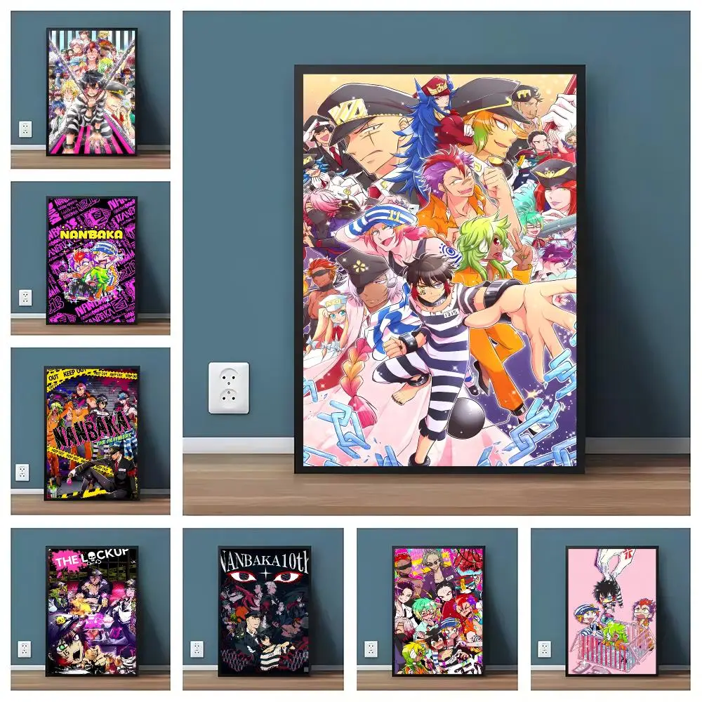Japanese Anime N-NANBAKA Poster Pegatina artistica HD autoadhesiva impermeable para salon dormitorio