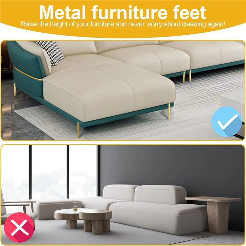ABRB-4 Piece Furniture Feet Height 19.5 Cm Furniture Legs Sofa Foot Cabinet Feet Gold