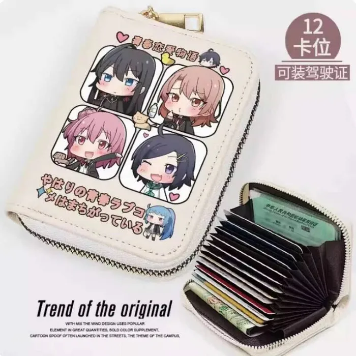 

Anime YukinosAnimea Yukino Yuigahama Yui Fashion Wallet PU Purse Card Coin Zipper Cash Holder Bag Cosplay Gift B341 Anime