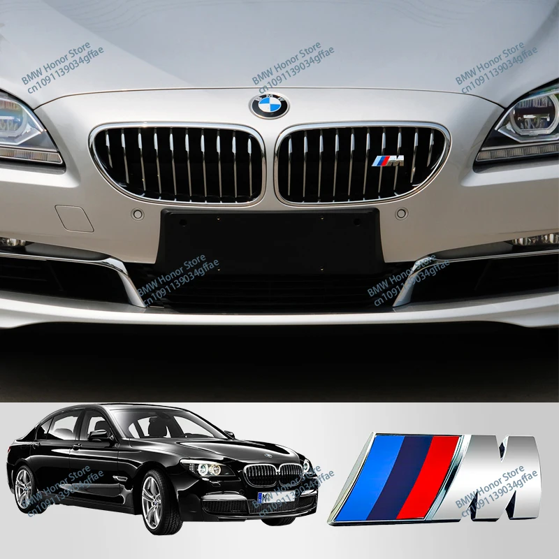 3D ABS M Emblem Car Front Grill Badge For BMW X1 X2 X3 X4 X5 X6 F10 F20 F30 F48 F39 E83 E84 E46 E60 E90 G01 G07 G60 G11 G86 M3