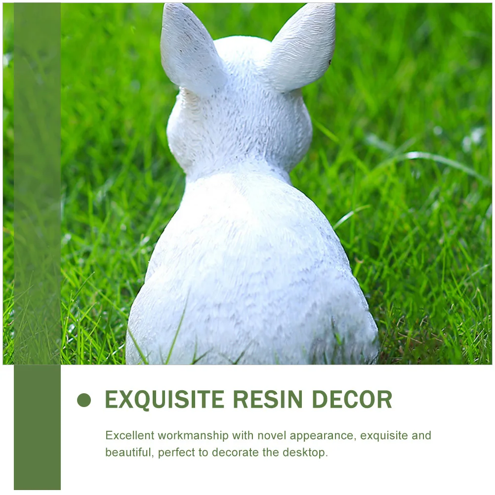 

Resin Rabbit Decoration Exquisite Craft Bunny Home Garden Outdoor Waterproof Ornament Unique Adorable Animal Decor for Balcony