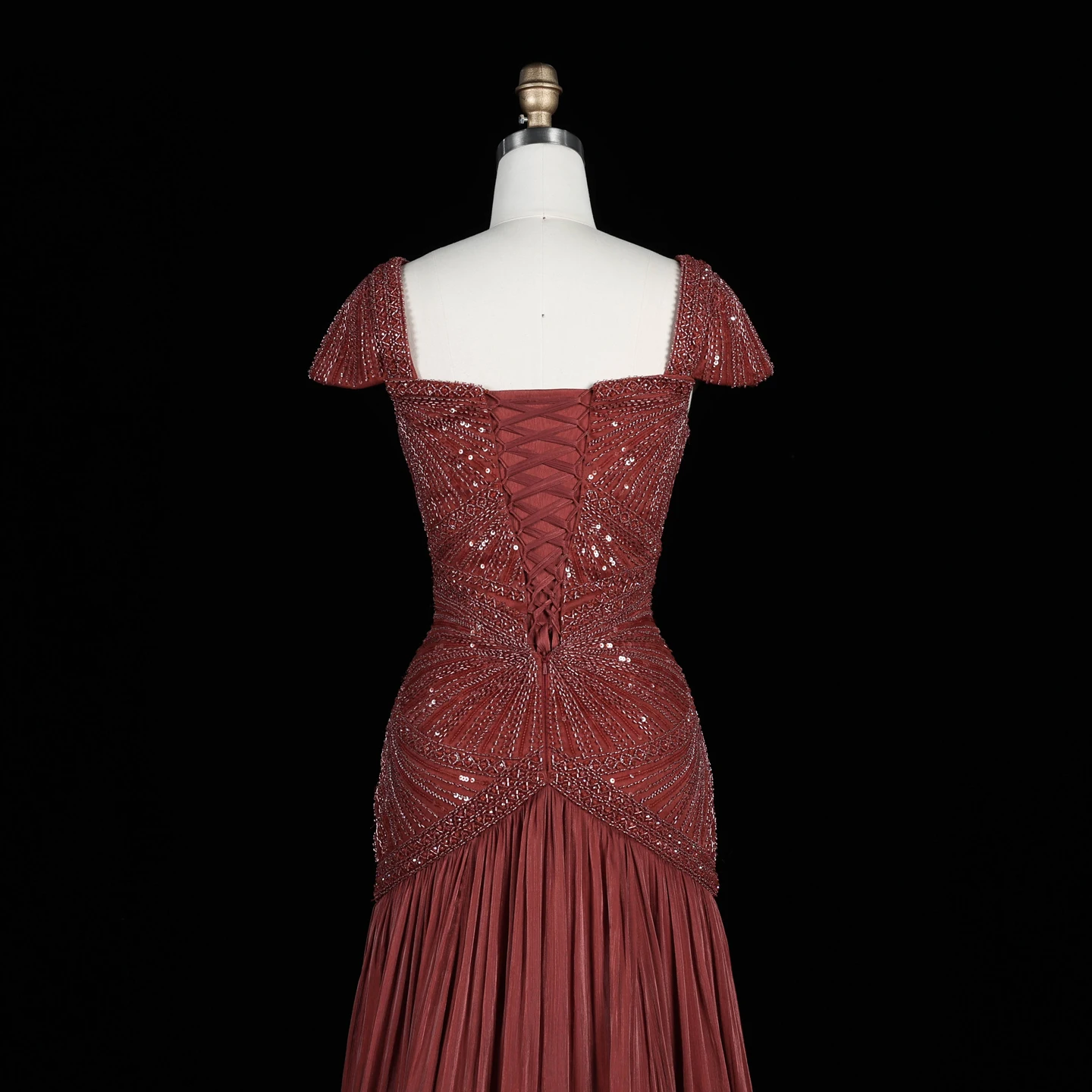 Sharon Said Abendkleider Luxuriöse Meerjungfrauen-Abendkleider, trägerlos, mit Perlen und Pailletten, glamouröse formelle Hochzeits- und Partykleider aus Dubai, SS325, maßgeschneidert – Detail 18