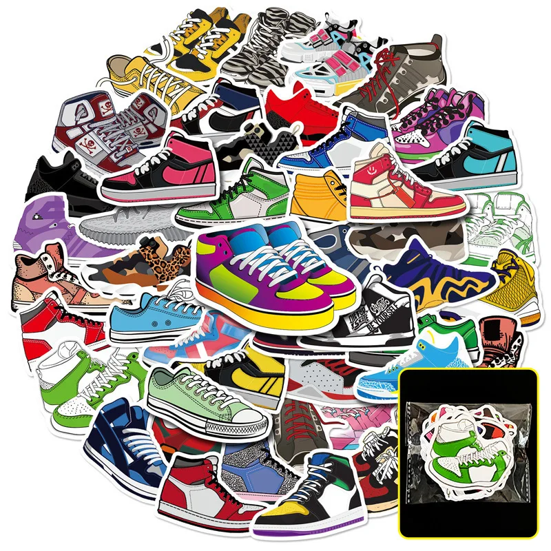 50PCS Sneaker Stickers Graffiti Stickers DIY Diary Phone Case Handmade Scrapbook Aesthetic Stickers