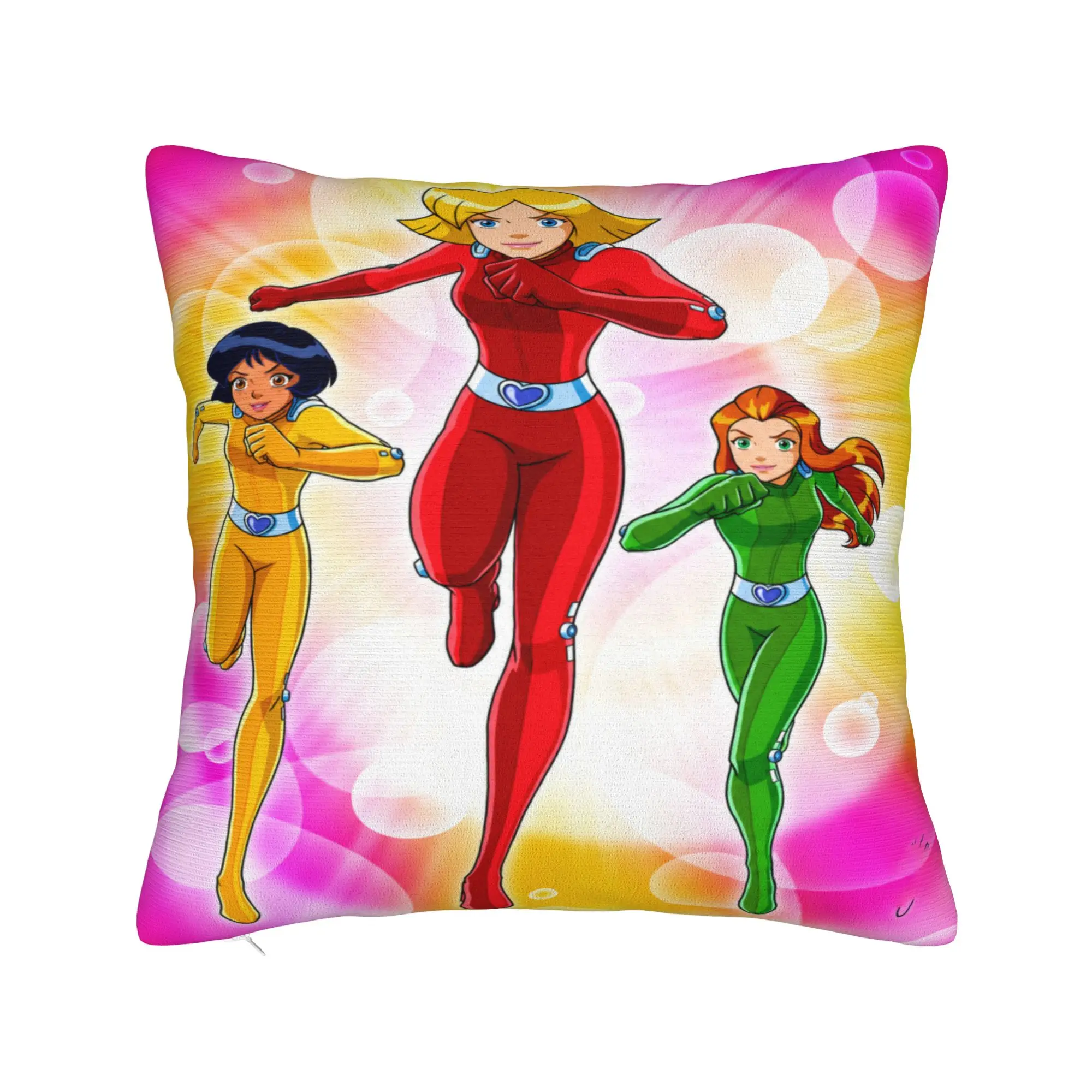 Pillow Cover Totally Spies Dynamic Jump  Kawaii Pillow Case For Sofa Couch Bed Living Room Pillowcases