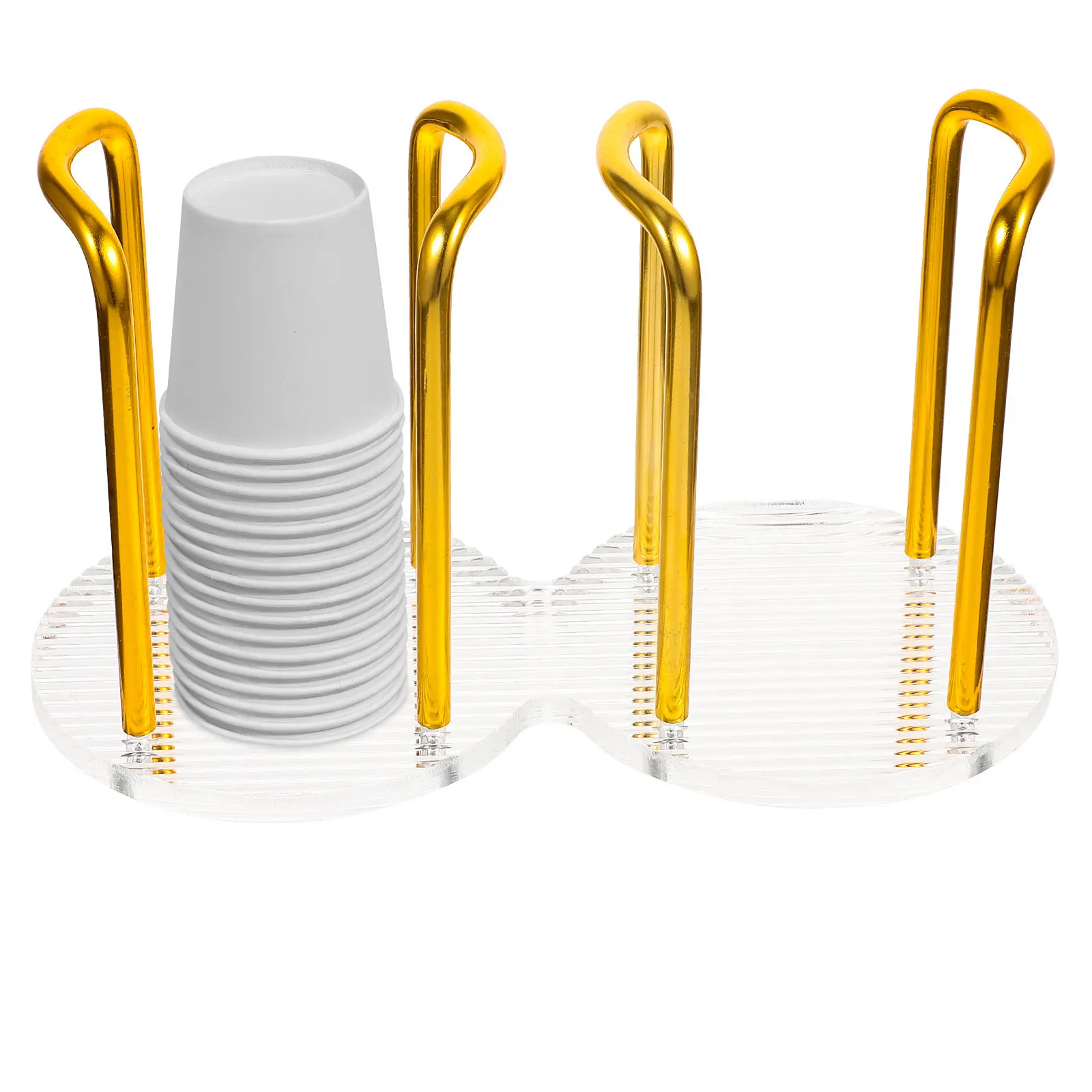 

Desktop Paper Cup Organizer Holder Acrylic Cup Storage Rack for Countertop Coffee Station Bar Counter Restaurant Home Supplies