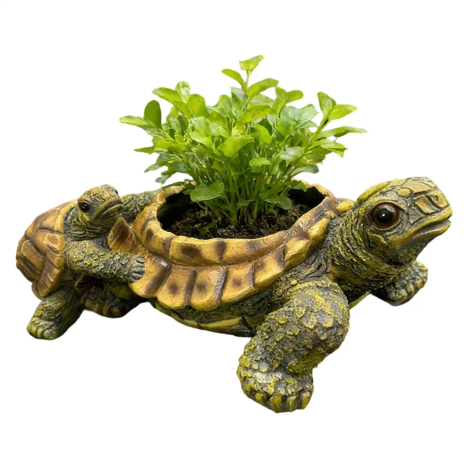 Cute Turtle Shape Flower Pot Decoration Mother And Son Turtle Planter Resin Flower Pots Succulents Green Plant Flower Pots