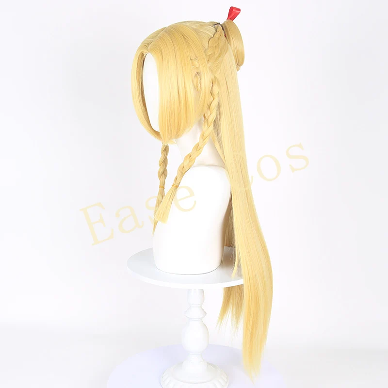 Anime Delicious in Dungeon Blonde Cos Perücke Marcille Donato Cosplay Perücke Langes Haar Elfenohren Perückenkappe Goldene Perücken